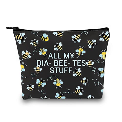 XYANFA All My Diabeetes Stuff Black Diabetes Medical Bag - Type 1 & 2