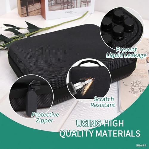 Patravious Black 63 Slots Essential Oil Carrying Case - Portable Waterproof Organizer