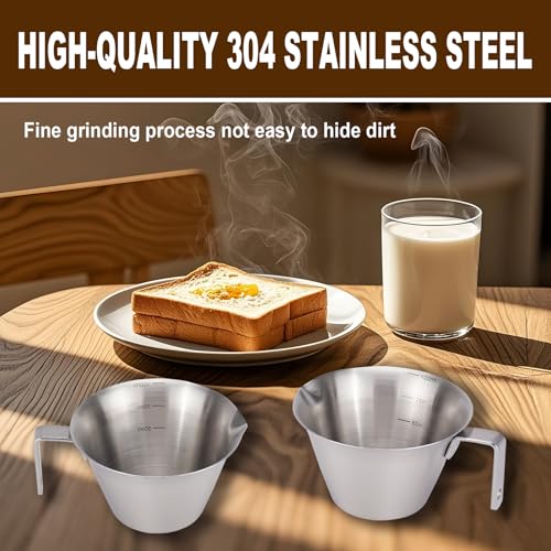 RETON 4 Pack Stainless Steel Espresso Measuring Cups - 3.4oz