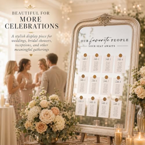 Wedding Seating Chart Mirror Decal - Our Favorite People Welcome Sign