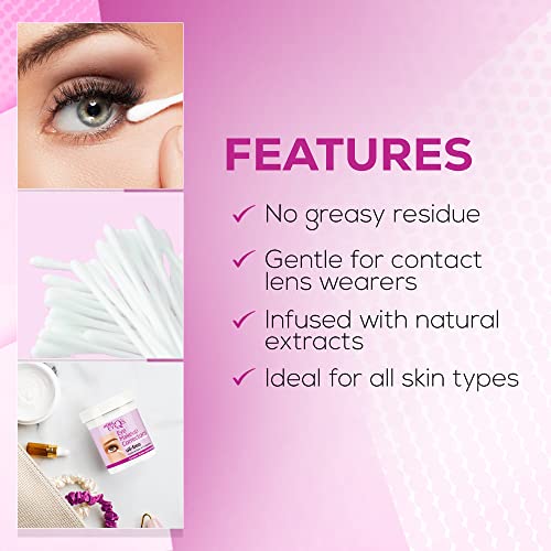 Andrea Oil-Free Eye Makeup Corrector Swabs - Pre-Moistened, Fragrance-Free, 50 Count
