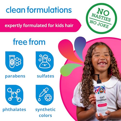 SoCozy Curl Conditioner for Kids - 16 Fl Oz Detangler with Mango & Rice Protein