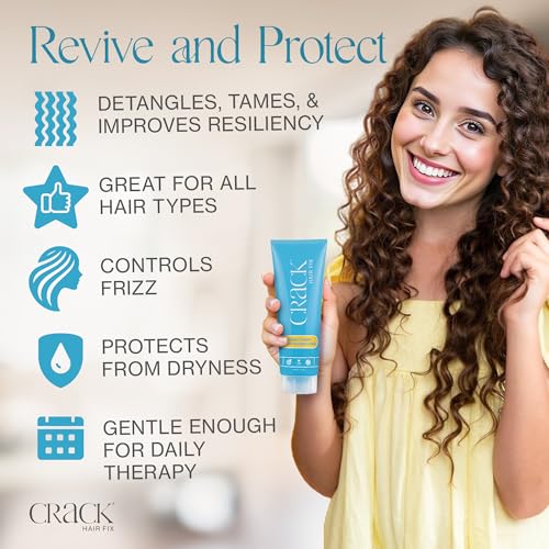 Crack Hair Fix Deep Conditioning Treatment - Frizz Control & Detangler, 8.5 oz