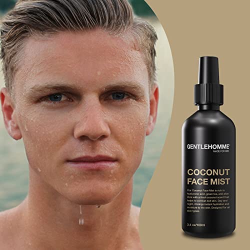 Gentlehomme Coconut Face Mist for Men - Hydrating Facial Spray 3.4oz