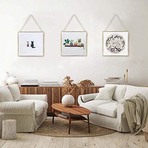 Square Pressed Flower Picture Frame - 6x6 Clear Glass Wall Art