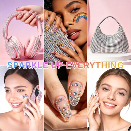 30,000 Pcs Flatback Rhinestones Kit with B7000 Glue - 24 Colors