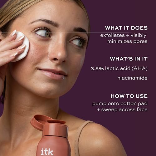 ITK Tri-Acid Facial Toner with AHA, BHA, PHA & Niacinamide - 5 Fl Oz