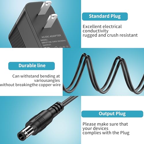 Remington Shaver Power Cord Charger Replacement for PG250 PG525 PG6025 MB4040