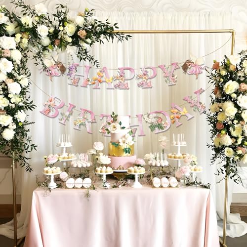Fairy Birthday Banner - Enchanting Party Decorations with Butterflies