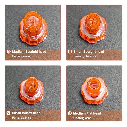 Elitzia 8Pcs Hydrodermabrasion Tips Set - Orange for Aqua Peel Machine