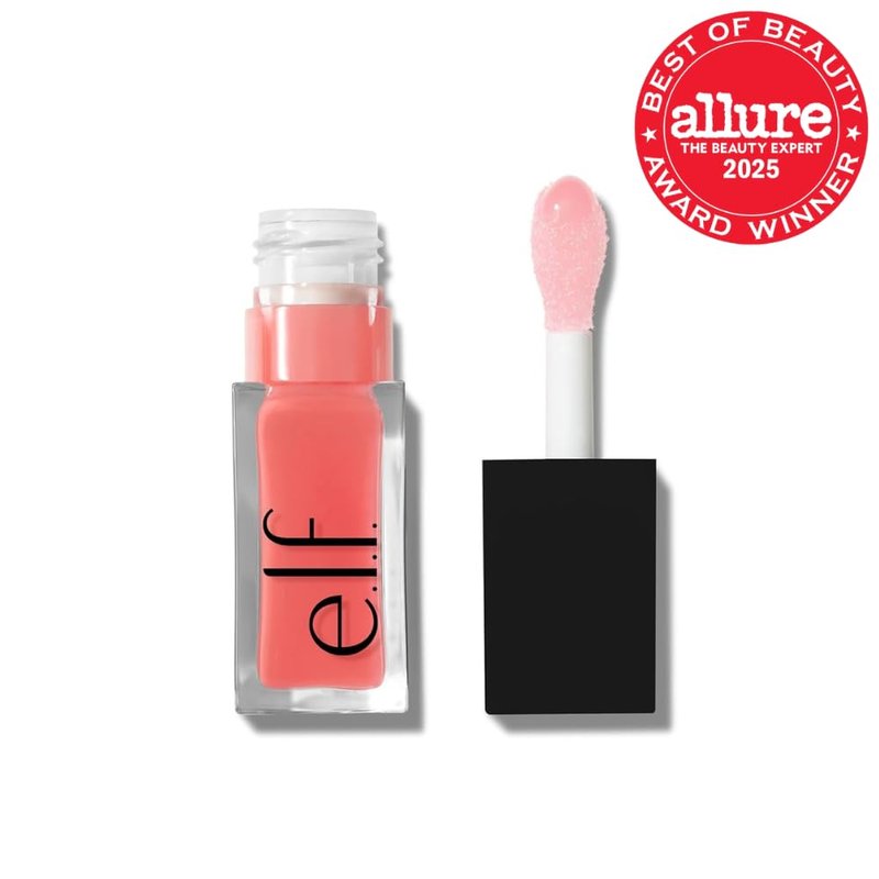 e.l.f. Glow Reviver Lip Oil - Nourishing Tinted Lip Oil Infused With Jojoba Oil | Pink Quartz, Vegan & Cruelty-Free