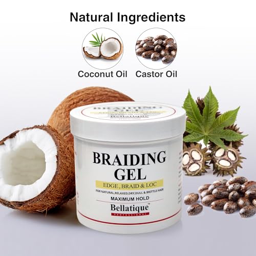 BELLATIQUE Braiding Gel & Edge Control - Maximum Hold, 1 Oz
