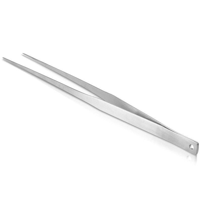 Navaris Stainless Steel Kitchen Tweezers - Precision Kitchen Tweezer Tongs Tool for Cooking or Aquarium - Extra Long Chef Tweezers - 15" / 40 cm