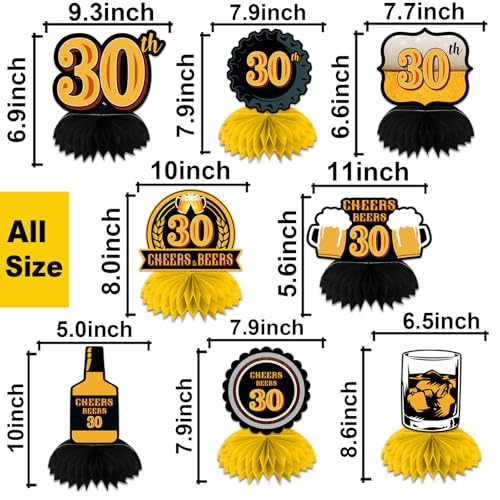 30th Birthday Honeycomb Centerpieces - Oktoberfest Theme Decorations