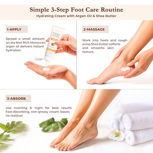 Argaviva Foot Cream for Dry Cracked Heels with Argan Oil & Shea Butter