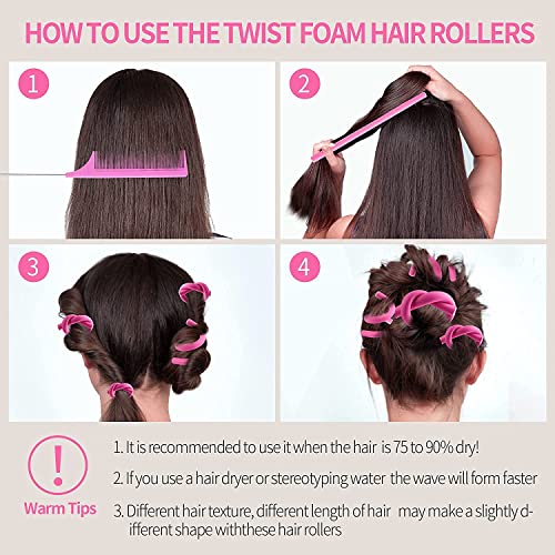 Buytta 31-Piece Flexi Rods Hair Curler Set - 9.45" Heatless Foam Rollers
