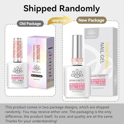 BORN PRETTY 8-in-1 Builder Gel - Pink Nail Extension & Strengthener