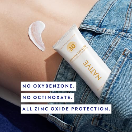 Native Sunscreen SPF 30 with Zinc Oxide - Coconut & Pineapple, 5oz, Dermatologist Tested for Sensitive Skin