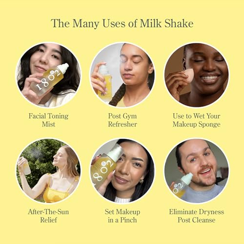 Beekman 1802 Milk Shake Hydrating Face Mist Mini - 2 fl oz | Alcohol-Free Toner & Setting Spray with Hyaluronic Acid
