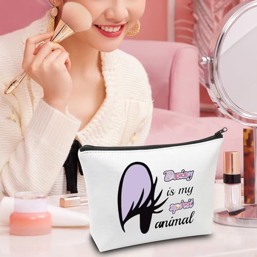 Duck Big Face Character Makeup Bag - Cute Cosmetic Pouch for Animal Lovers
