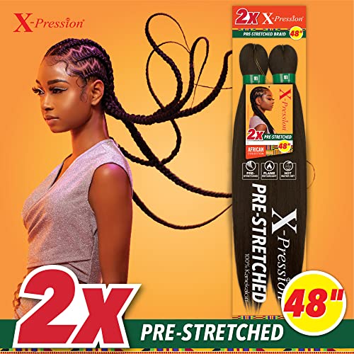 Sensationnel X-Pression Pre-Stretched Braiding Hair, 48in - Color 33, 1 Pack