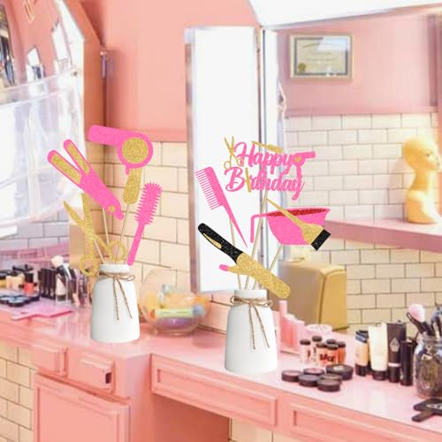 18PCS Hairdresser Centerpiece Sticks for Birthday & Bridal Showers