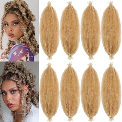 Miyamarch 12 Inch Pre-Separated Springy Afro Twist Hair - 8 Packs, 27/613#