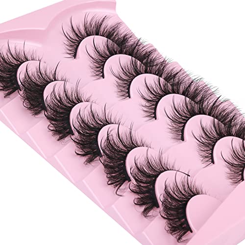 Fox Eye Lashes Wispy Faux Mink Lashes Volume Fairy Cat Eye Lashes That Look Like Extensions Spiky Fake Eyelashes 20mm Long Lash with Spikes