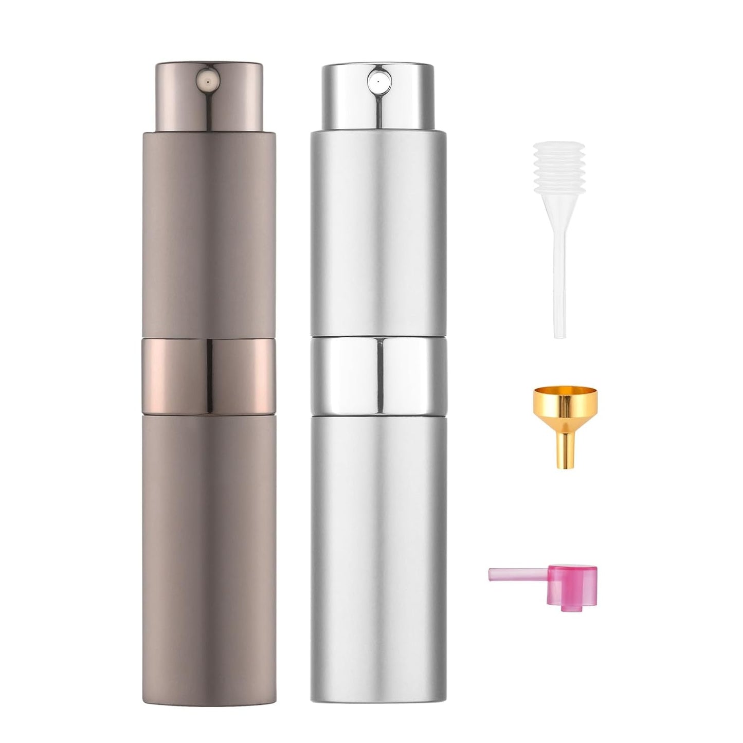 Tekson Travel Perfume Atomizer - Refillable Mini Cologne Spray Bottle | Portable Black Aftershave Dispenser (8ml)