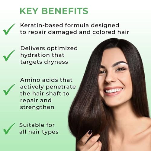 Kashmir Keratin Shampoo 8 Fl. Oz - Sulfate & Paraben Free for All Hair Types