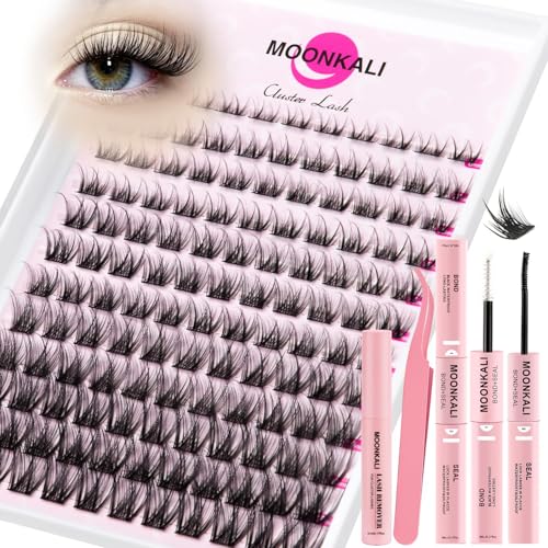 MOONKALI Manga Lash Clusters Kit - Fluff, 132pcs, 8-18MM