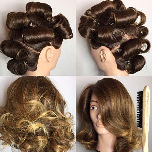 Professional Teasing Hair Brush with Tail & Boar Bristles for Volume & Shine
