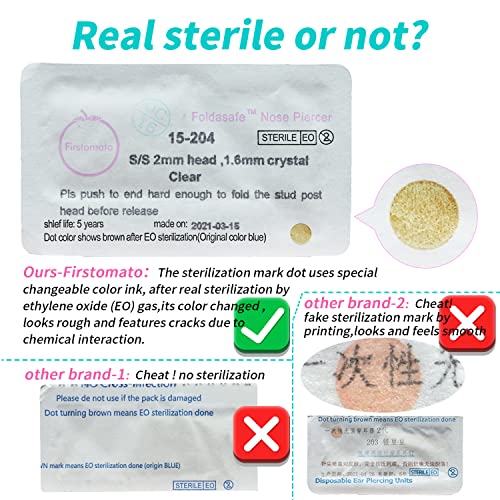 Firstomato Nose Piercing Gun Kit with Hypoallergenic Studs