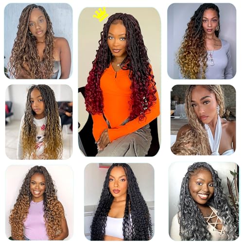 LIYATE 14 Inch Boho Crochet Braids 1B/30 - Pre-Looped Knotless Hair