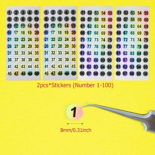 100pcs Nail Swatch Sticks with Ring for Easy Color Display