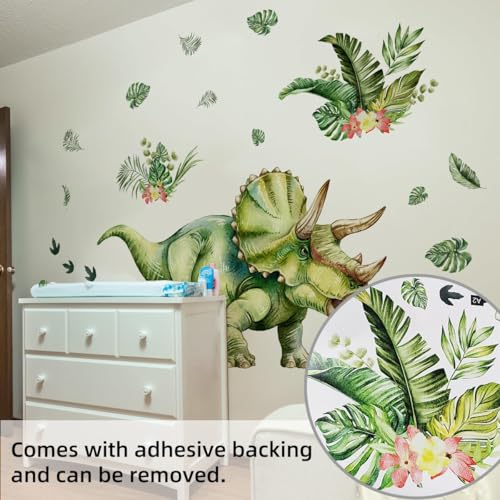 Large Triceratops Dinosaur Wall Stickers for Kids' Rooms