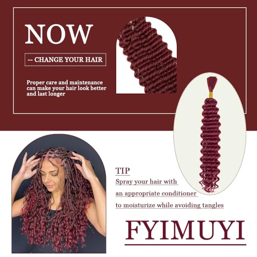 20 Inch Deep Wave Boho Braiding Hair Extensions - 2 Bundles