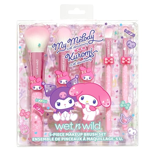 wet n wild My Melody & Kuromi 5-Piece Makeup Brush Set - Multicolor