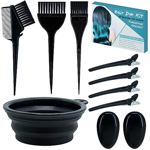 Xarchy Hair Bleach Kit - 10 Piece Dye Set with Brush, Bowl & Clips