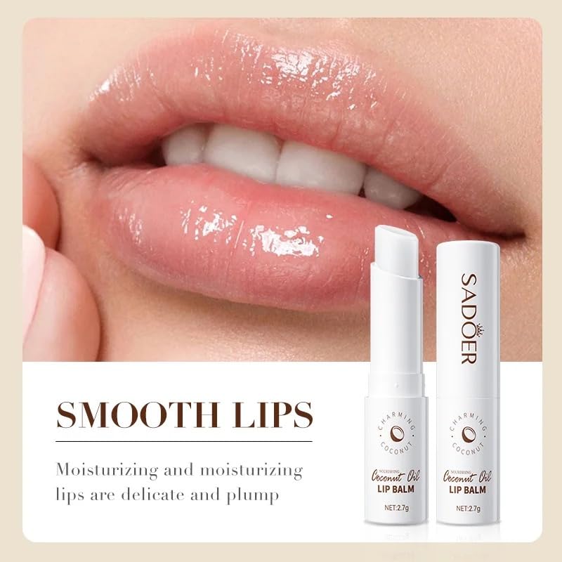 Sadoer Coconut Oil Lip Balm - Hydrating & Soothing Protection