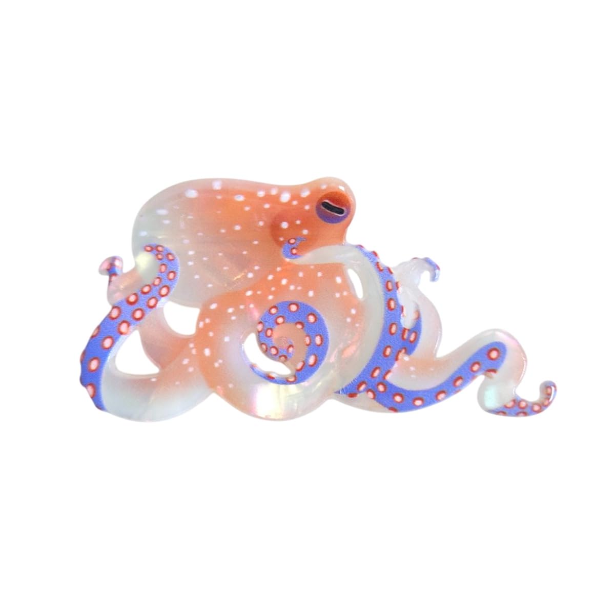 Funny Octopus Hair Clips - Novelty Acetate Claw Clip for Women | Light Pink Small Size