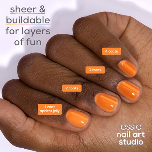 essie Apricot Jelly Gloss Nail Polish - Vegan Sheer Orange 0.46 Fl Oz