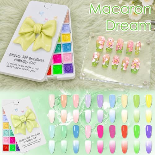 18-Color Gradient Gel Nail Polish Palette Kit for Ombre Nail Art