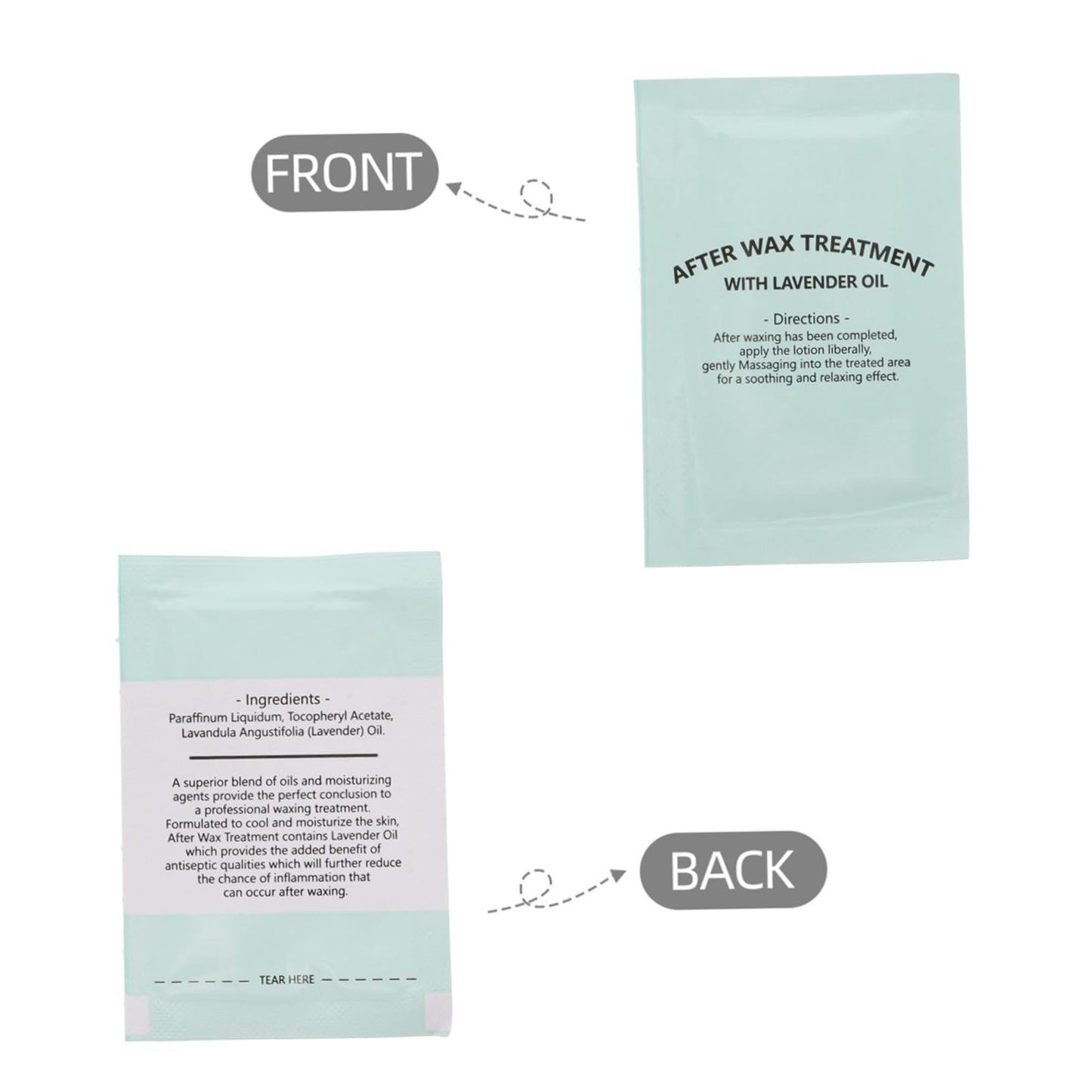 Healeved Post Wax Oil Wipes 20 Individually Wrapped Cleaning Pads for after Wax Care Skin Cleansing Redness Reduction and Remover Travel Size 2.95X1.96In