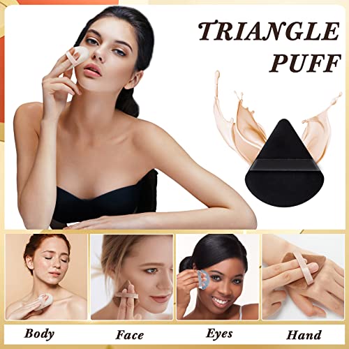 Skylety 120-Piece Triangle Makeup Powder Puffs - Soft Cosmetic Blending Sponges