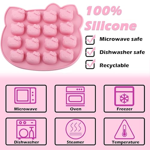 Kitten Silicone Molds - 2 Pack for Candy, Chocolate & Jelly