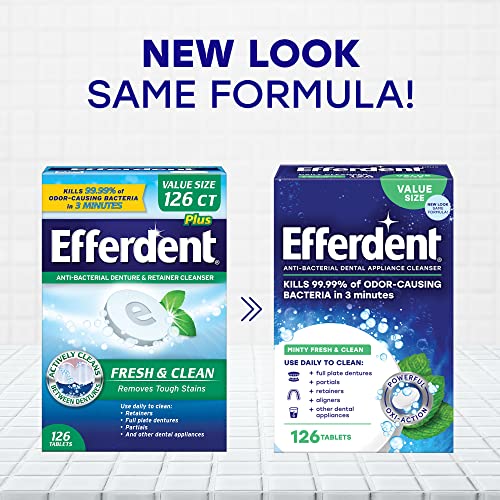 Efferdent Retainer Cleaning Tablets & DenTek Floss Picks Combo - 150 Count