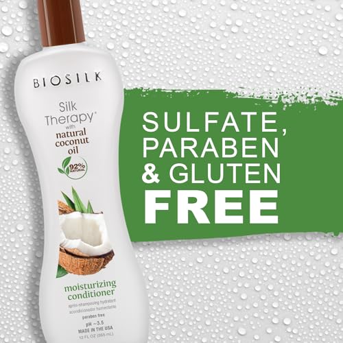 BioSilk Coconut Oil Moisturizing Conditioner 12 Fl Oz - Frizz Control