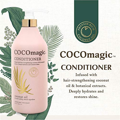 Cocomagic Coconut Oil & Botanical Hair Conditioner 32oz - Hydrating & Restorative, Paraben-Free for All Hair Types