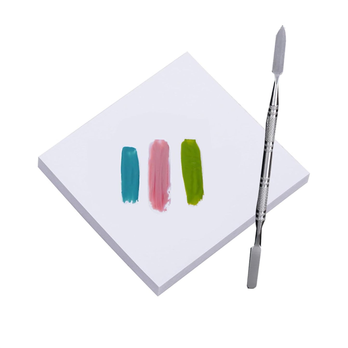 Disposable Nail Polish Palette Paper - 100 Sheets Waterproof Mixing Tool for Nail Art | Includes Stirring Rod